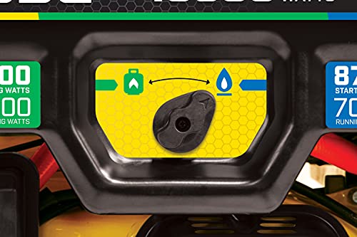 Champion Power Equipment 100416 10,000/8,000-Watt TRI Fuel Portable Natural Gas Generator, NG/LPG Hose Kits and CO Shield