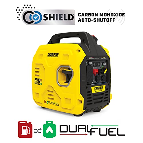 Champion Power Equipment 201183 2500-Watt Ultralight Portable Dual Fuel Inverter Generator with CO Shield®