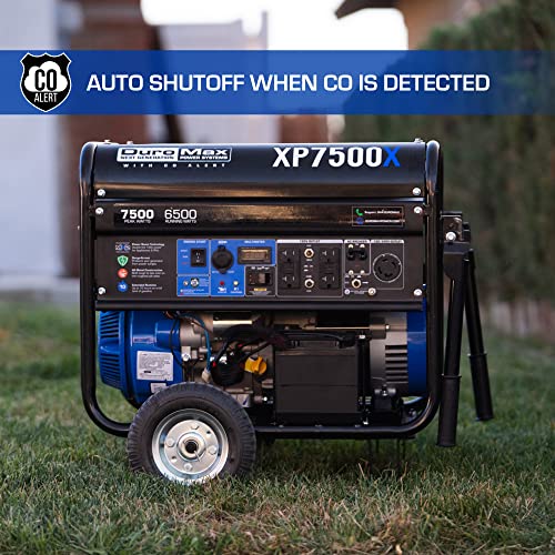 DuroMax XP7500X 7,500-Watt/6,500-Watt 274cc Electric Start Gas Powered Portable Generator w/CO Alert