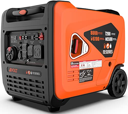 AIVOLT 8000 Watts Dual Fuel Portable Inverter Generator Super Quiet Gas Propane Powered Electric Start