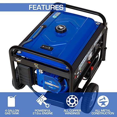 DuroMax XP4400E Gas Powered Portable Generator-4400 Watt Electric Start-Camping & RV Ready