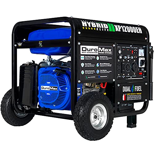 DuroMax XP12000EH Generator-12000 Watt Gas or Propane Powered Home Back Up & RV Ready