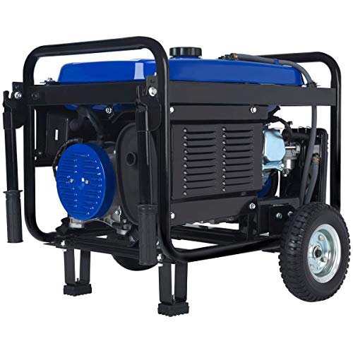 DuroMax XP5500EH Electric Start-Camping & RV Ready, All States Approved Dual Fuel Portable Generator-5500 Watt Gas or Propane Powered, Blue/Black