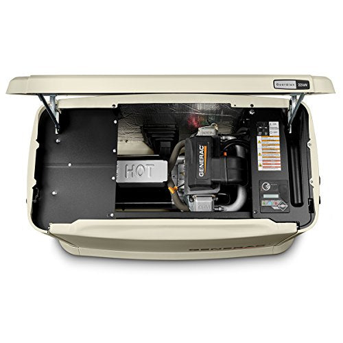 Generac 7043 Home Standby Generator 22kW/19.5kW Air Cooled with Whole House 200 Amp Transfer Switch