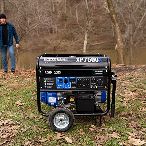 DuroMax XP7500X 7,500-Watt/6,500-Watt 274cc Electric Start Gas Powered Portable Generator w/CO Alert