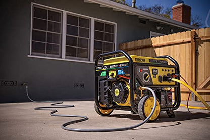Champion Power Equipment 100416 10,000/8,000-Watt TRI Fuel Portable Natural Gas Generator, NG/LPG Hose Kits and CO Shield