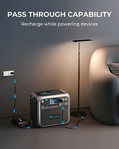 BLUETTI Portable Power Station AC200P, 2000Wh LiFePO4 Battery Backup w/ 6 2000W AC Outlets (4800W Peak)