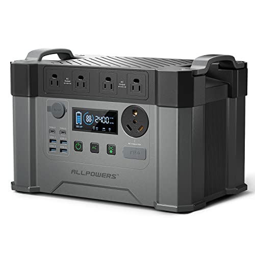 ALLPOWERS S2000 Pro Solar Generator 2400W (4000W Peak), 1500Wh MPPT Portable Power Station
