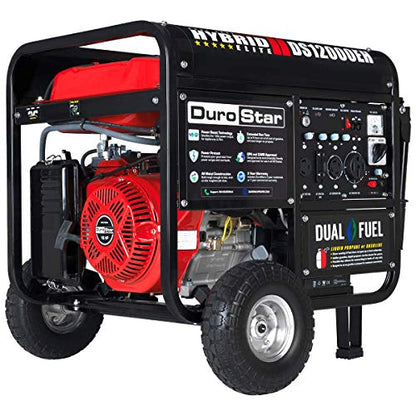 DuroStar 12000-Watt Gas or Propane Dual Fuel Electric Start Portable Generator