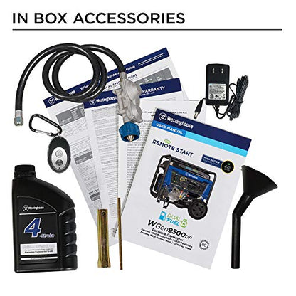 Westinghouse Outdoor Power Equipment 12500 Peak Watt Dual Fuel Home Backup Portable Generator