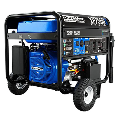 DuroMax XP7500X 7,500-Watt/6,500-Watt 274cc Electric Start Gas Powered Portable Generator w/CO Alert