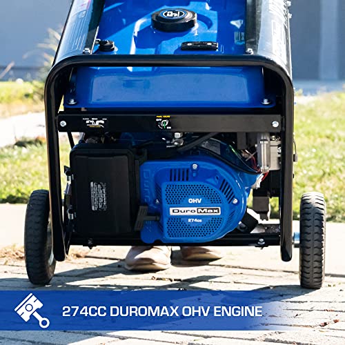 DuroMax XP7500X 7,500-Watt/6,500-Watt 274cc Electric Start Gas Powered Portable Generator w/CO Alert