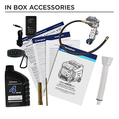 Westinghouse Outdoor Power Equipment 4500 Peak Watt Super Quiet Dual Fuel Portable Inverter Generator