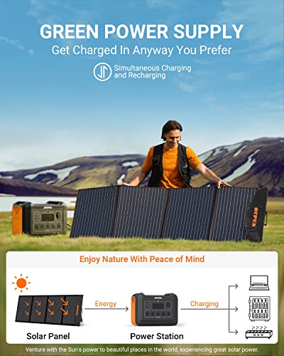 OUPES 2400W Portable Power Station, 2232Wh Solar Powered Generator w/ 5 AC Outlets (5000W Peak)