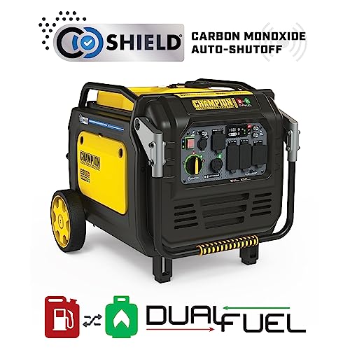 Champion Power Equipment 201175 8500-Watt Electric Start Dual Fuel Inverter Generator with Quiet Technology and CO Shield