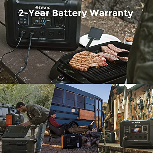 OUPES 2400W Portable Power Station, 2232Wh Solar Powered Generator w/ 5 AC Outlets (5000W Peak)