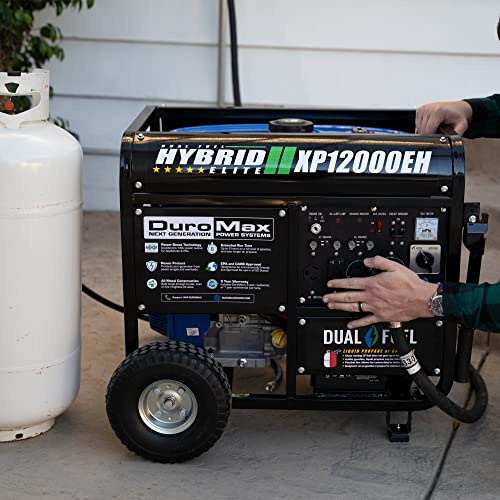 DuroMax XP12000EH Generator-12000 Watt Gas or Propane Powered Home Back Up & RV Ready