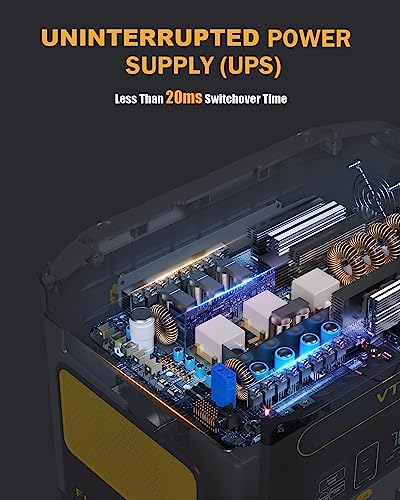 VTOMAN FlashSpeed 1500 Portable Power Station 1548Wh, Recharge 0-100% within 1H, LiFePO4 (LFP) Battery Powered Solar Generator